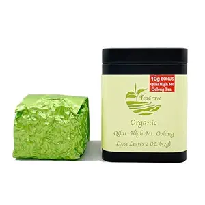Teacrave, Organic Qilai High Mountain Oolong Tea Loose Leaf 57g + 10g (2.18 OZ) | Taiwan Oolong Tea | Loose Leaf Tea | from High Mountain Organic Farm