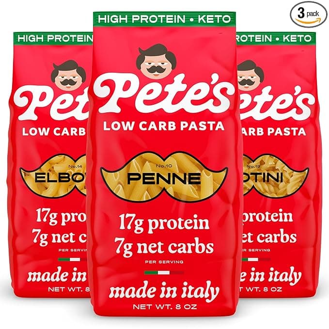 Pete's Pasta Variety Penne, Rotini, Elbow Macaroni | 17g High Protein Pasta